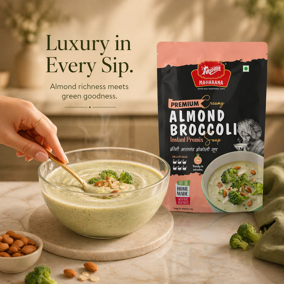 PREMIUM CREAMY ALMOND BROCCOLI SOUP