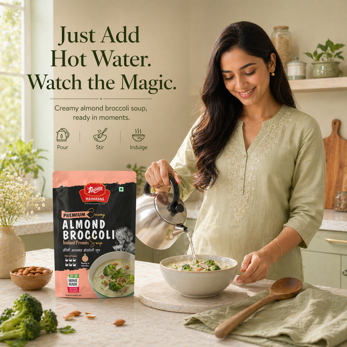 PREMIUM CREAMY ALMOND BROCCOLI SOUP