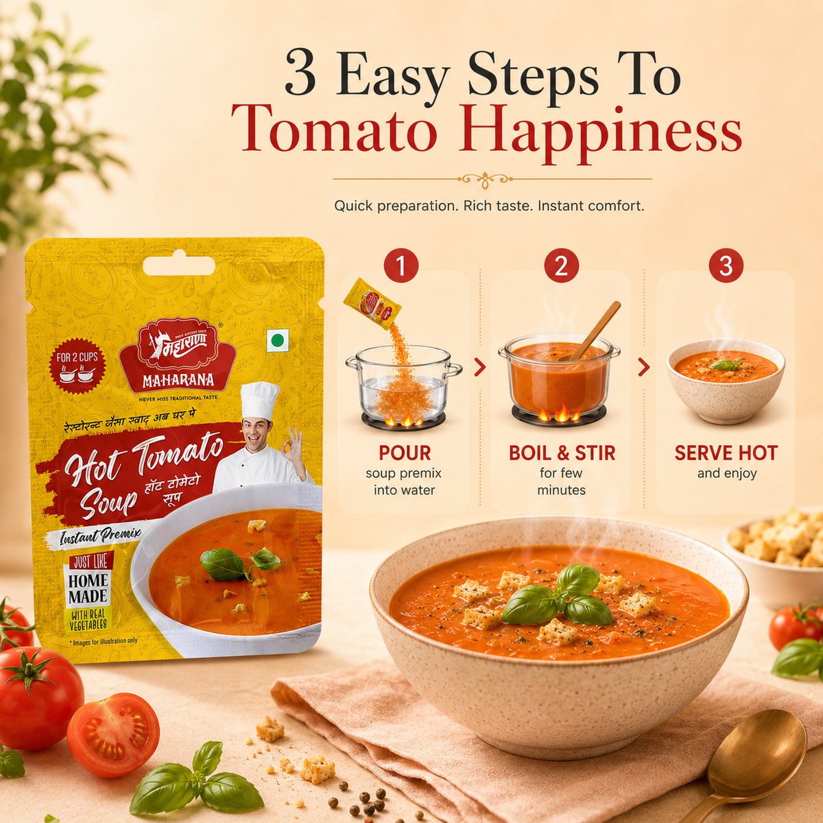 INSTANT HOT TOMATO SOUP
