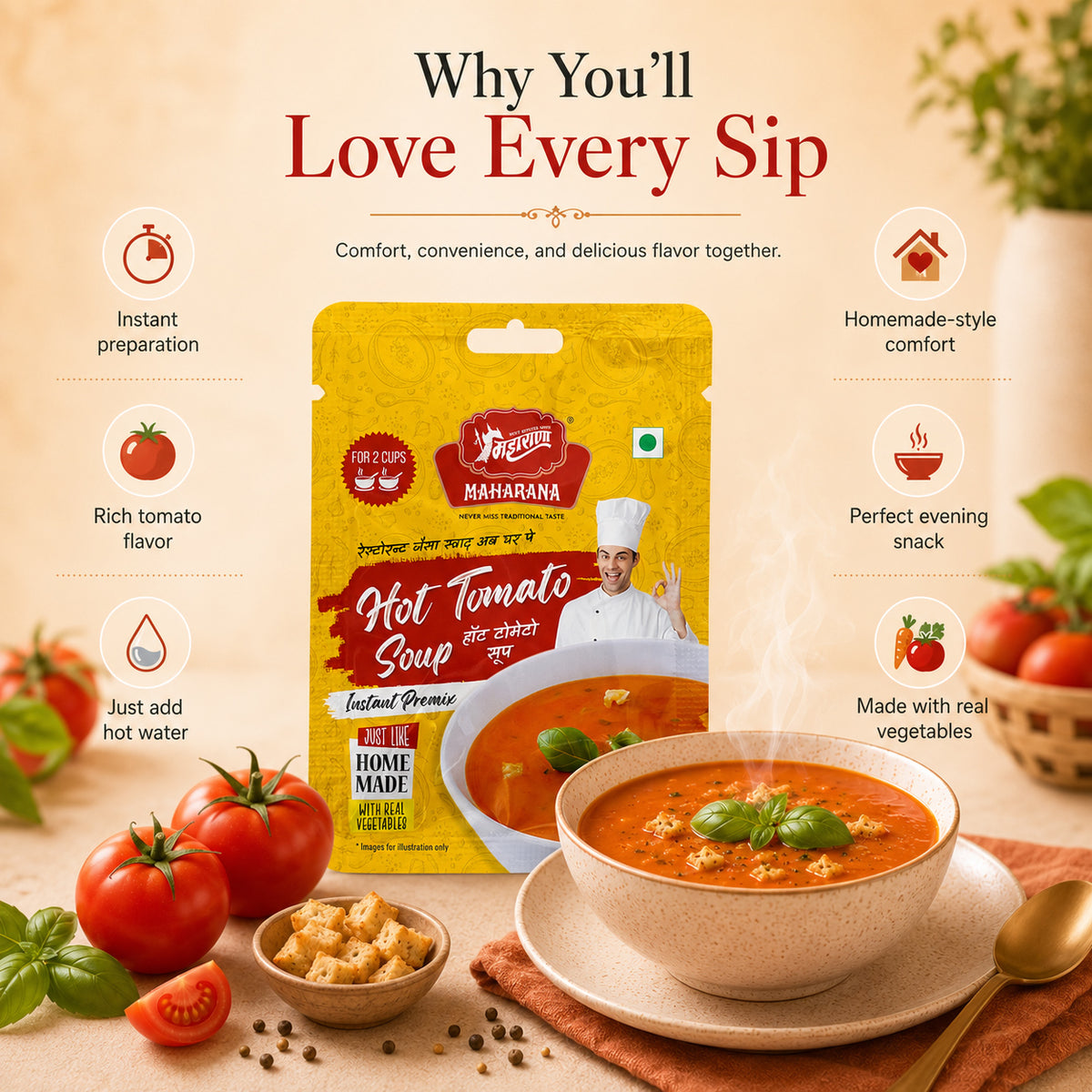 INSTANT HOT TOMATO SOUP
